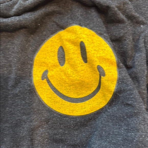 Gray T-Shirt with Yellow Smiley Face - Picture 4 of 5